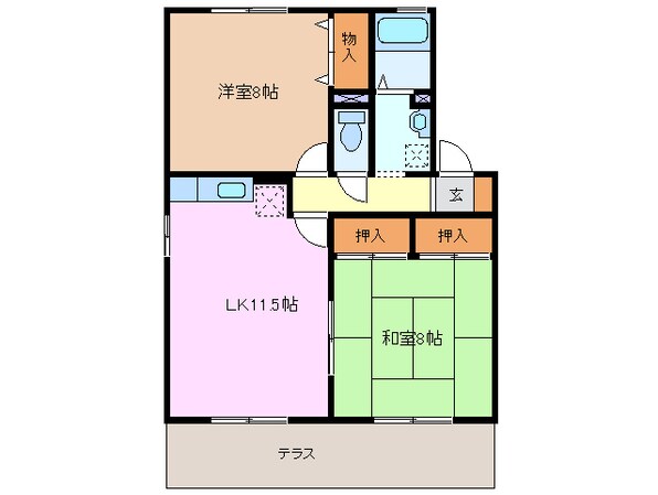 南四日市駅 徒歩4分 1階の物件間取画像